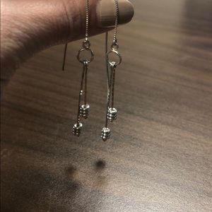 Dangly silver earrings
